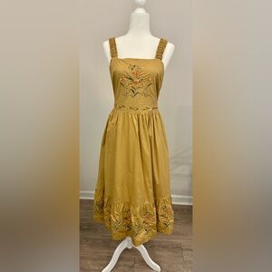 Embroidered Midi Dress